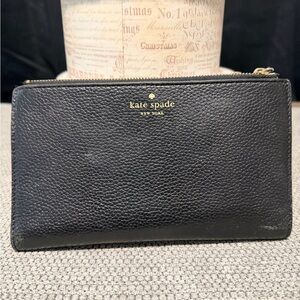 Kate Spade Black Pebbled Leather Wallet
